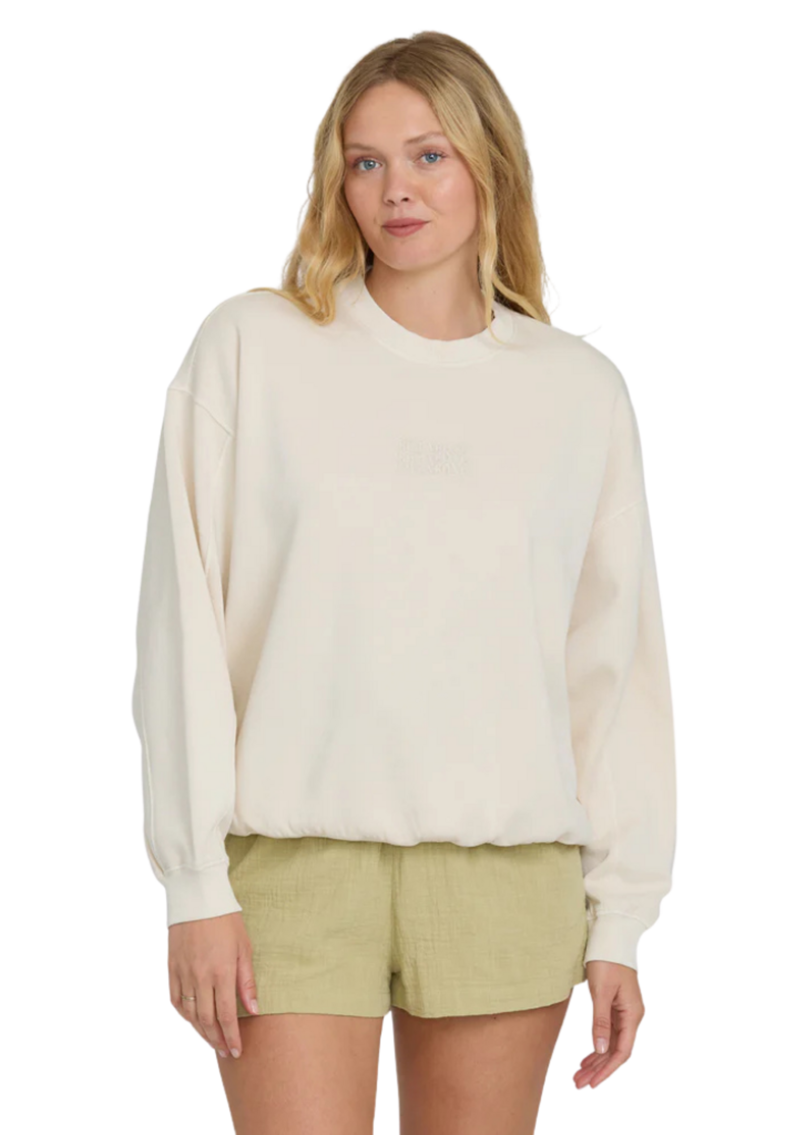 Billabong Women's Bleached Out Kendal Crewneck Sweater - Vanilla
