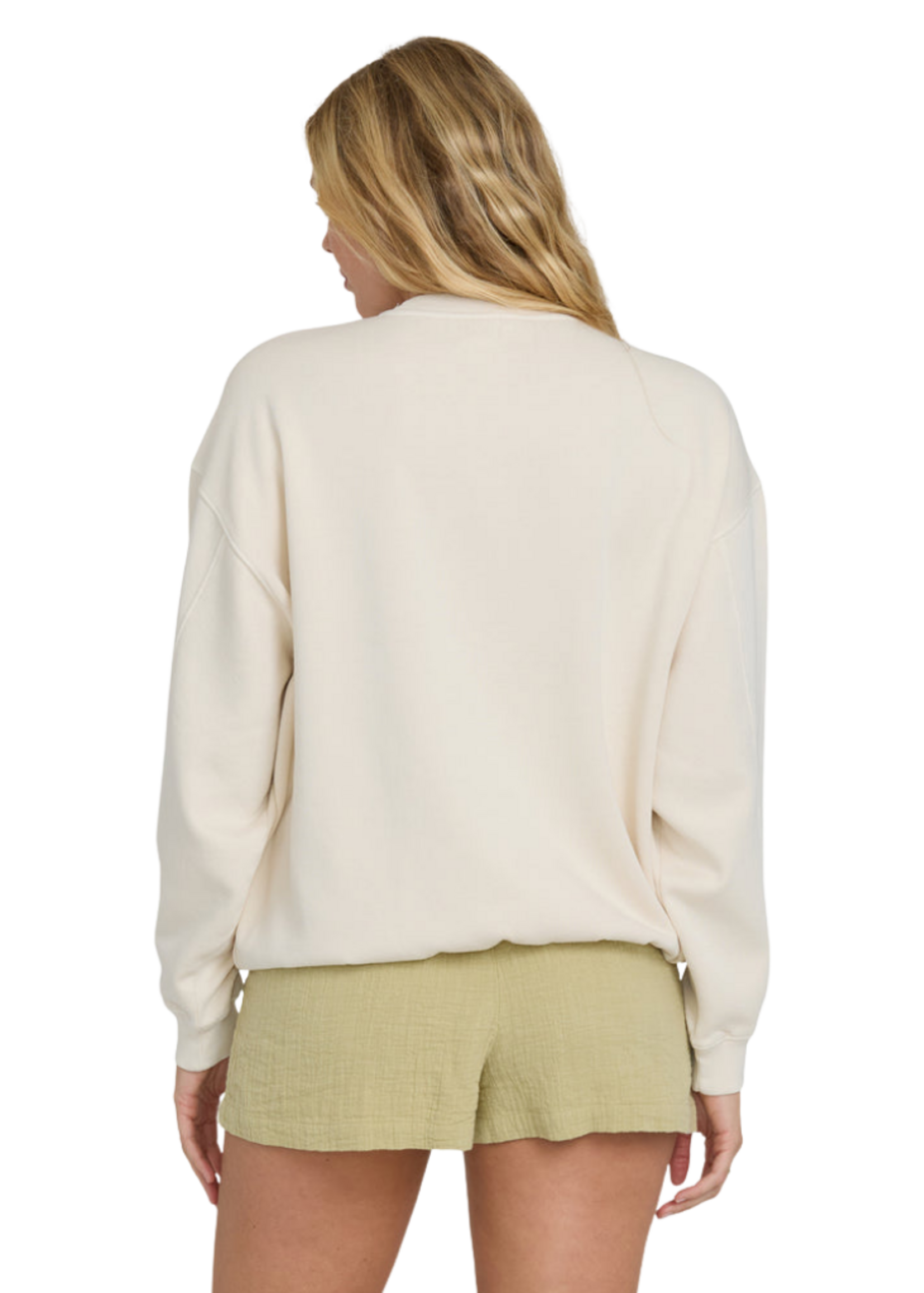 Billabong Women's Bleached Out Kendal Crewneck Sweater - Vanilla