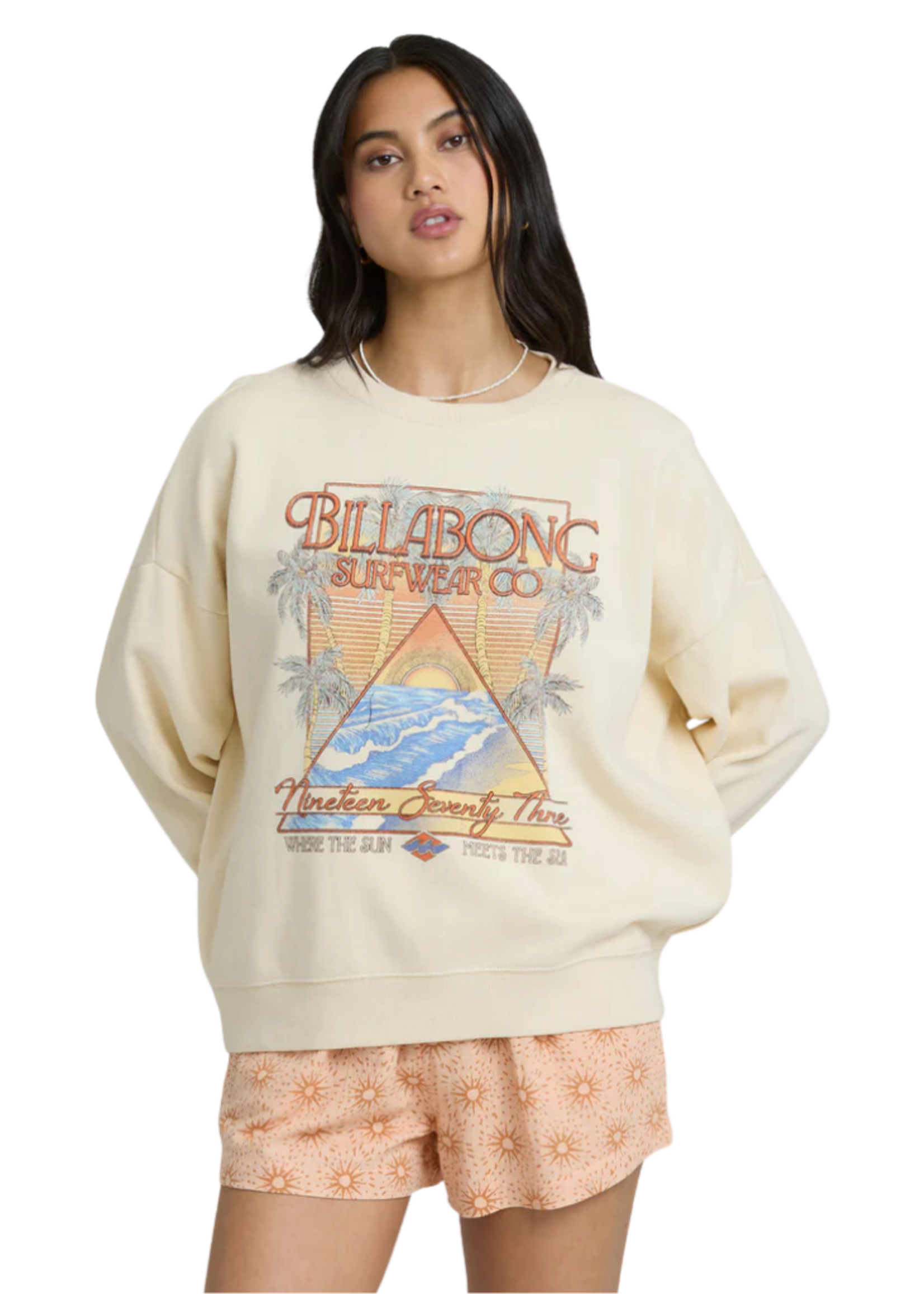Billabong Women's Echo Crewneck Sweatshirt | Winter White