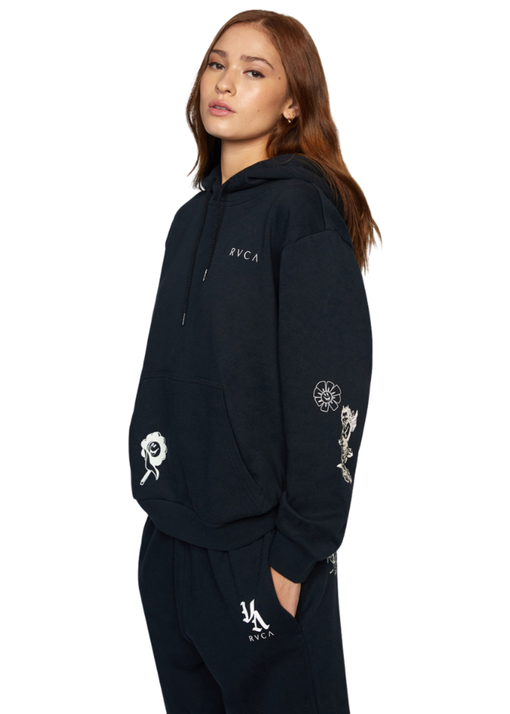 RVCA Women's Mash Up Hoodie | Black