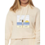 Sisstrevolution Women's Sunset Girl Crop Hoodie | Vintage White