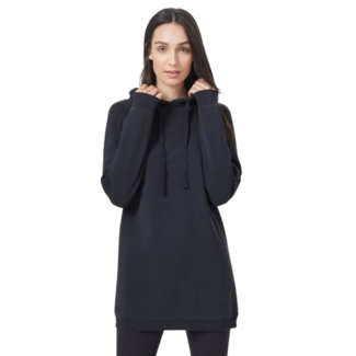 Women's Oversized French Terry Hoodie Dress | Black