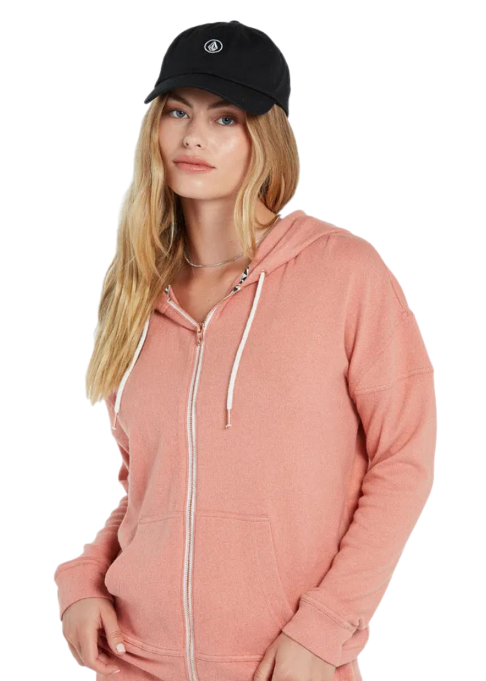 Volcom Women's Lil Zip Fleece Sweater | Pink