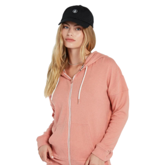 Volcom Women's Lil Zip Fleece Sweater | Pink