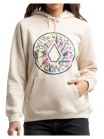 Volcom Women's Truly Stoked Boyfriend Pullover Hoodie | Bone