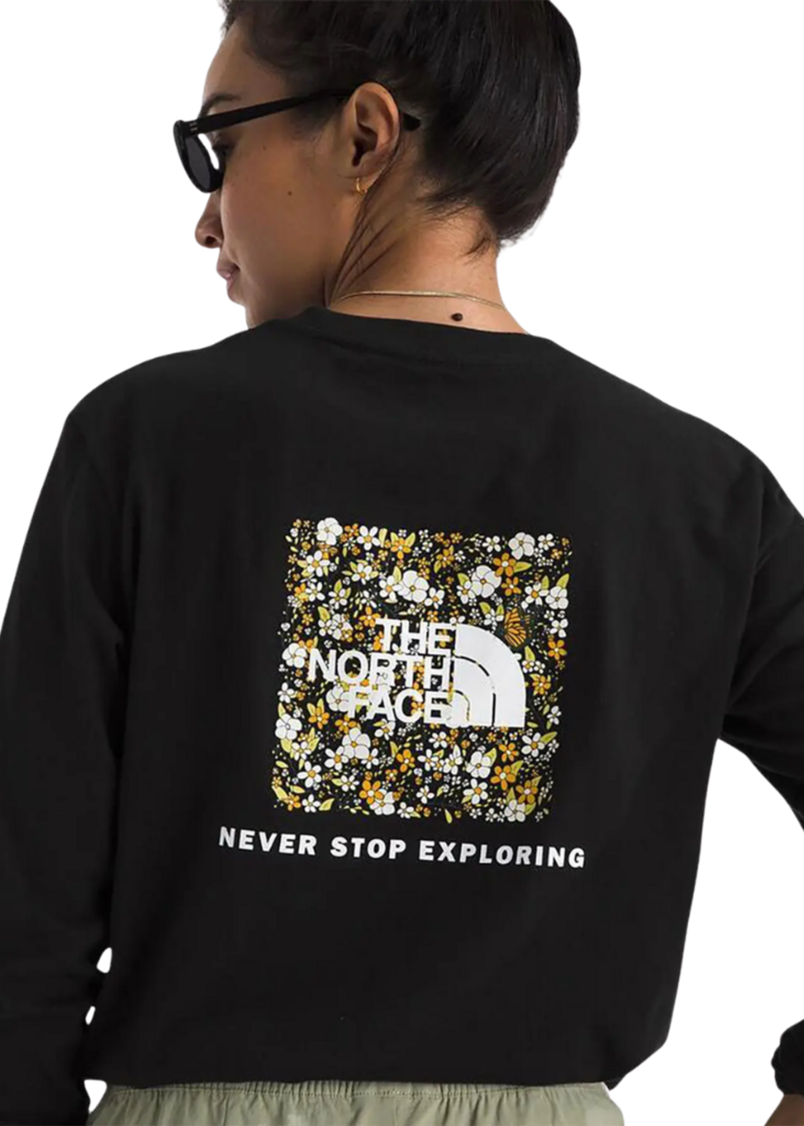 The North Face Women's Floral Box NSE Long Sleeve | TNF Black