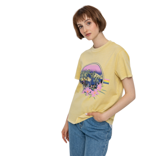 Volcom Women's Lock It Up Short Sleeve Tee | Wheat