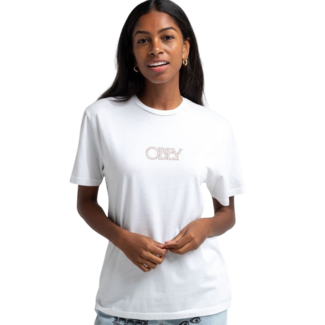 OBEY Women's Outline Short Sleeve Tee | White
