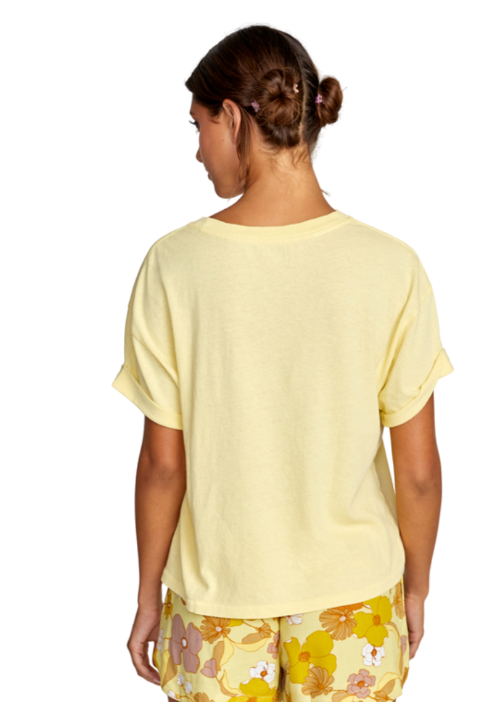 RVCA Women's Retro Floral Tee | Mellow Yellow