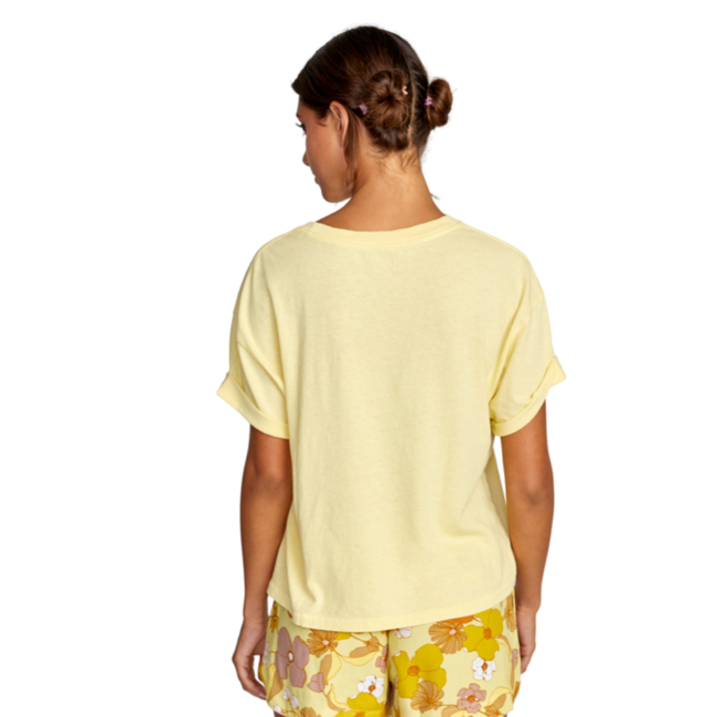 RVCA Women's Retro Floral Tee | Mellow Yellow