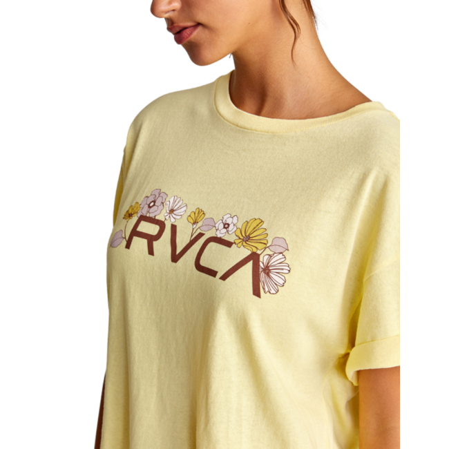 RVCA Women's Retro Floral Tee | Mellow Yellow