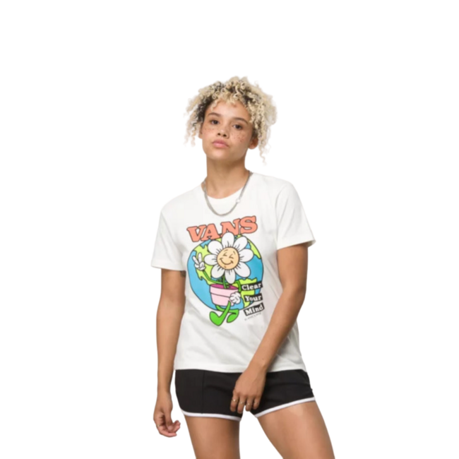 Vans Youth Clear Mind Short Sleeve T-shirt | Marshmallow