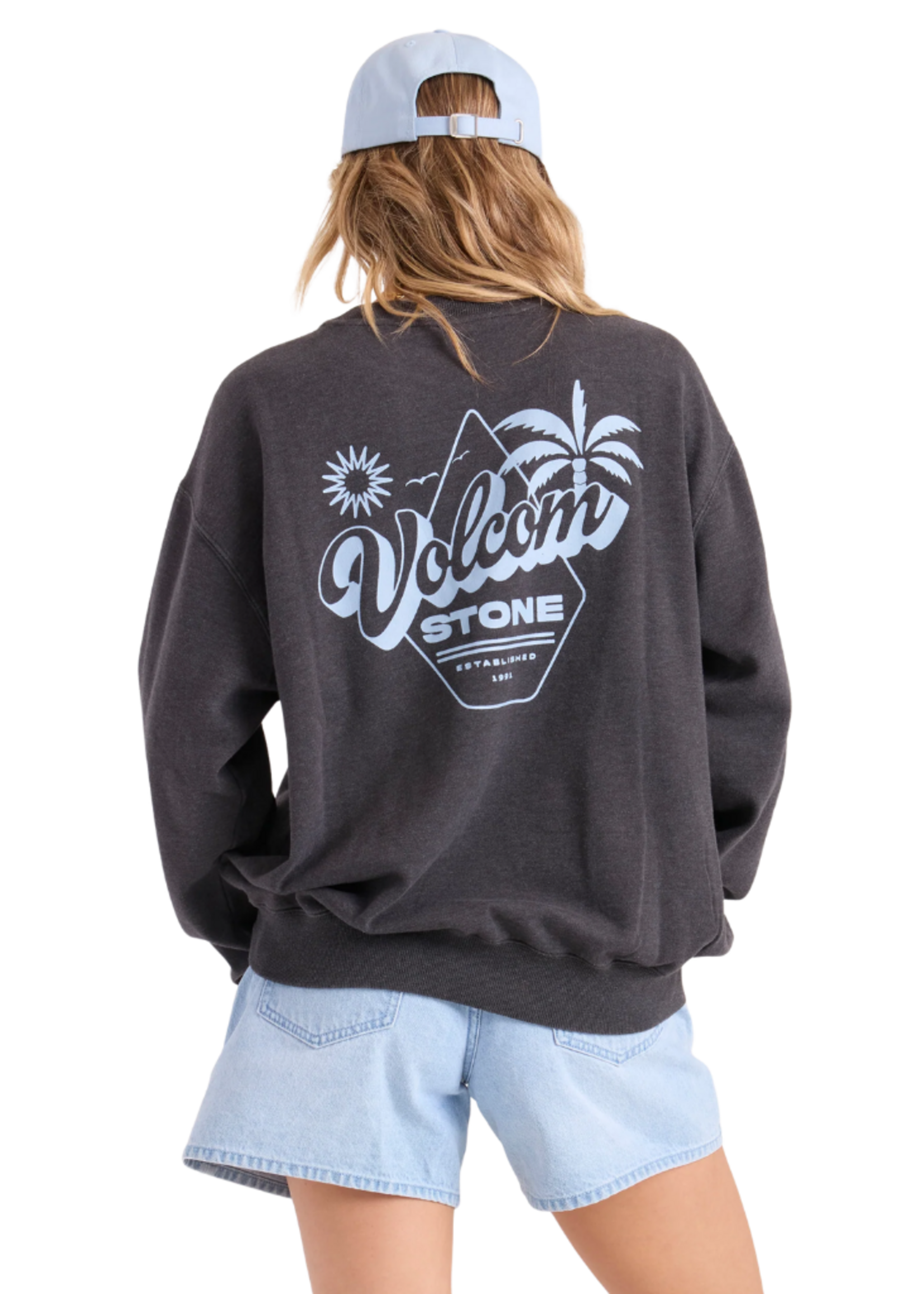 Volcom Women's Levy Crew Fleece | Vintage Black