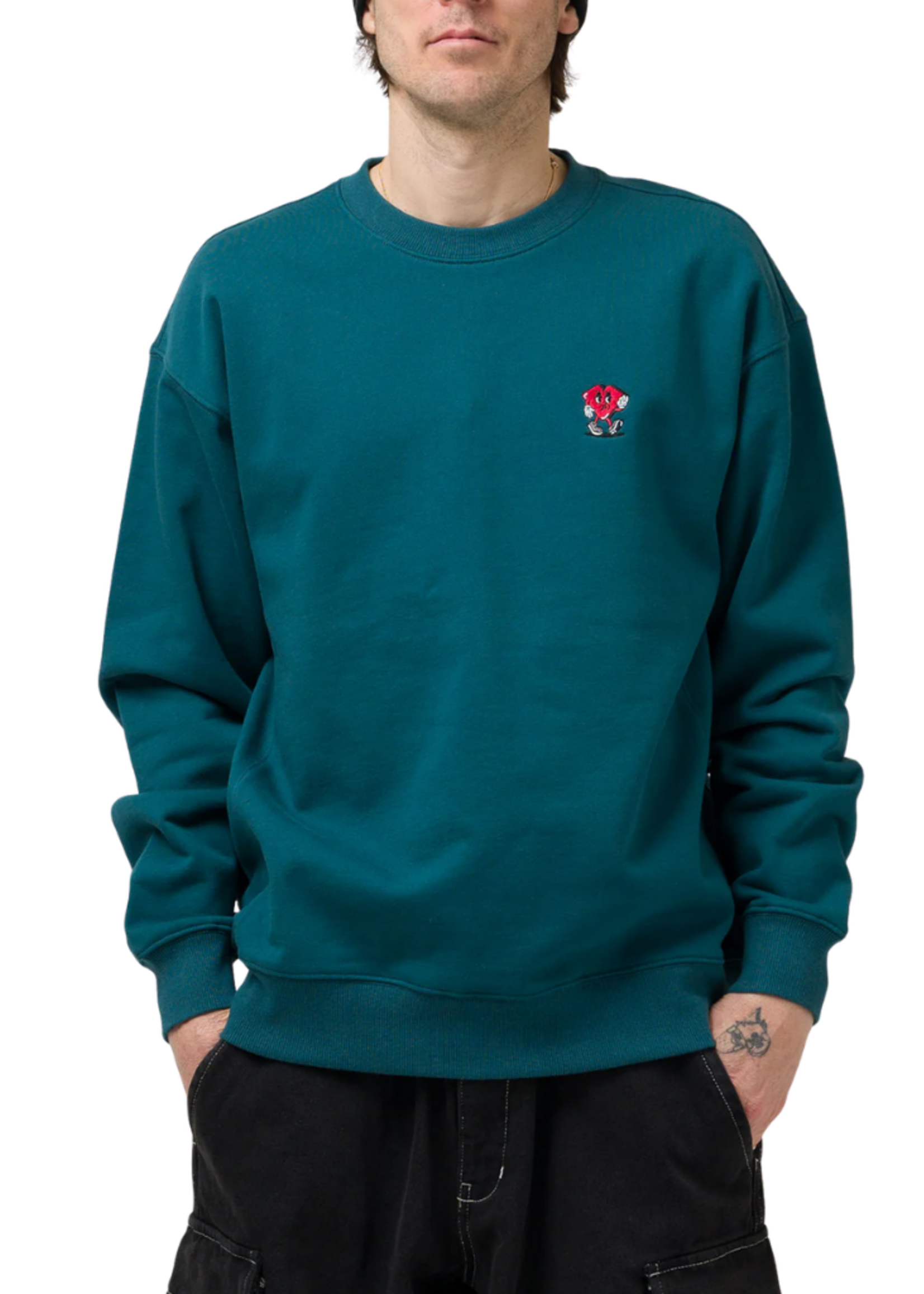 Loviah Men's Heartman Crewneck | Teal