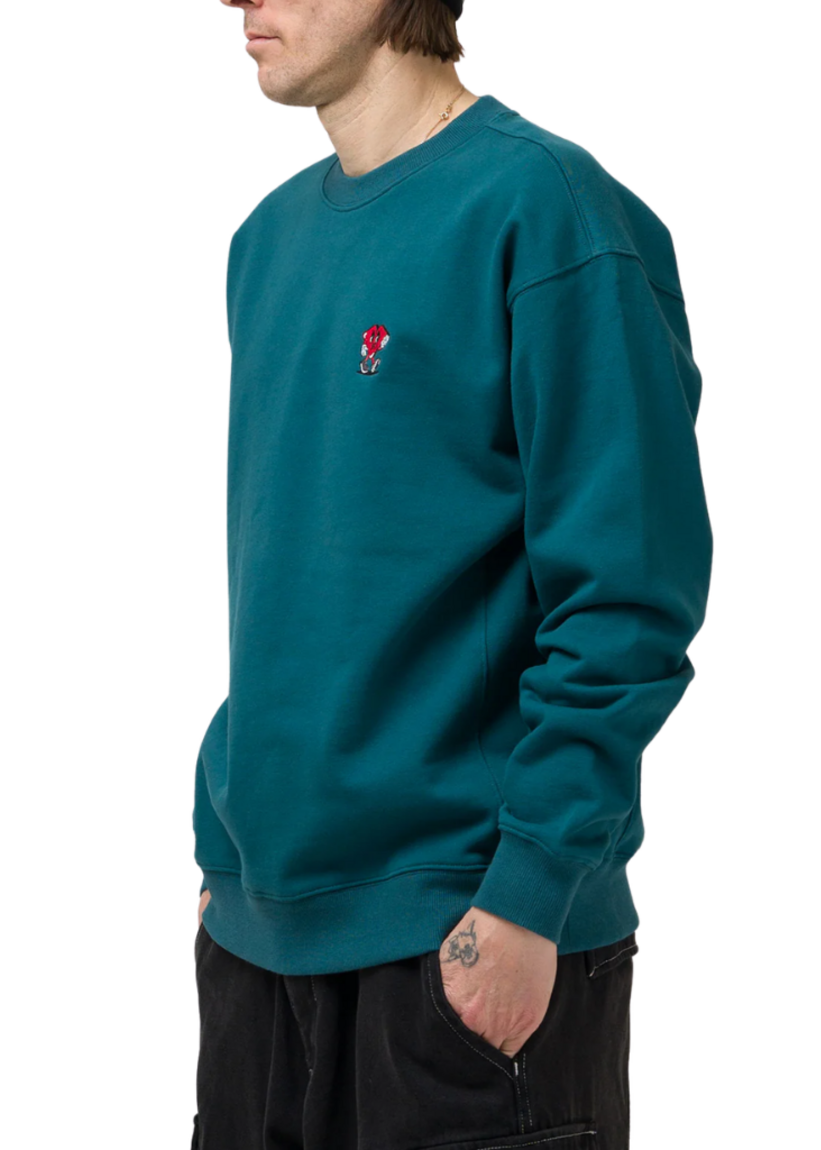 Loviah Men's Heartman Crewneck | Teal