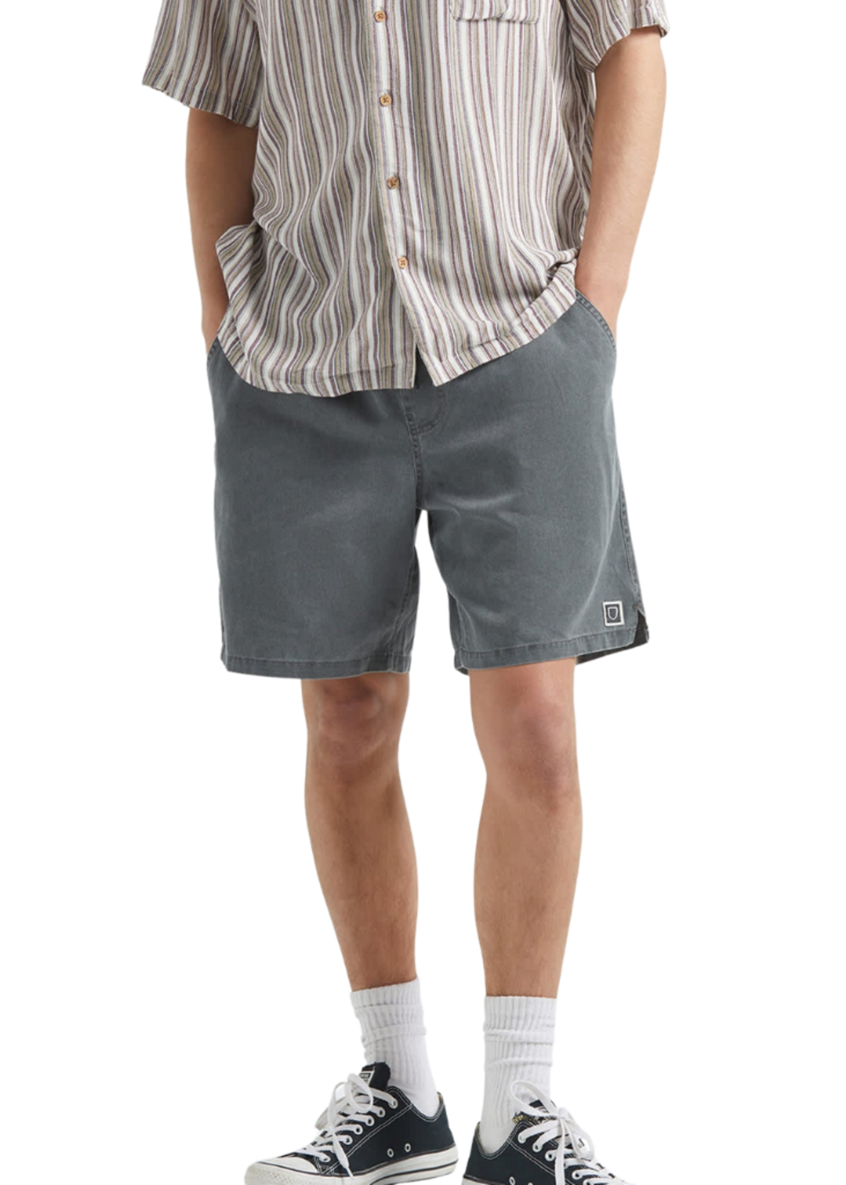 Brixton Men's Everyday Vintage Wash Short | Vintage Black