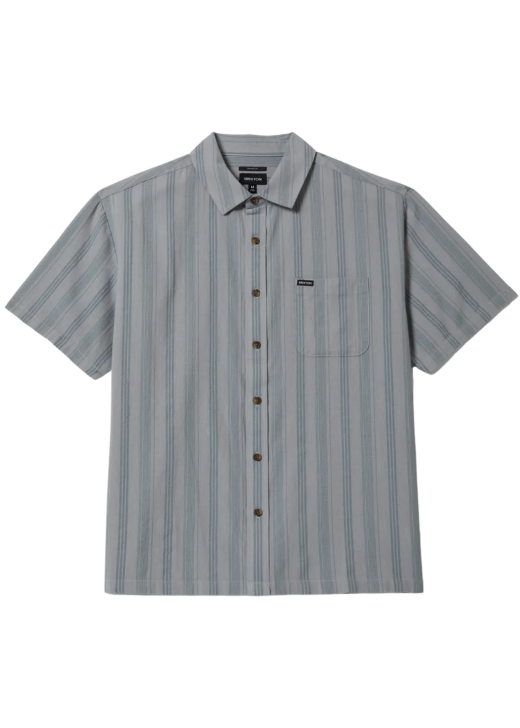 Brixton Men's Cru Striped Dobby Short Sleeve | Trooper