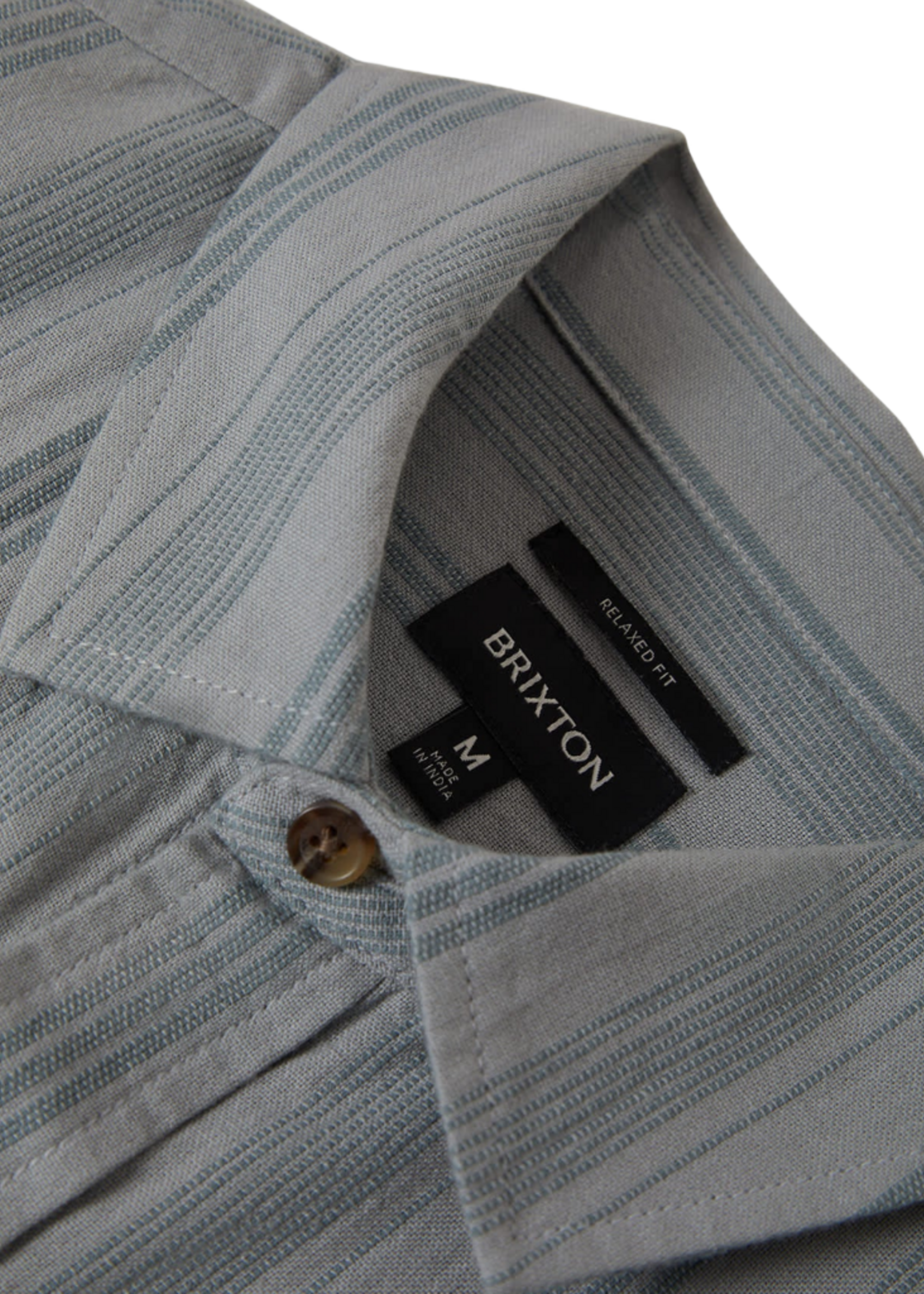 Brixton Men's Cru Striped Dobby Short Sleeve | Trooper