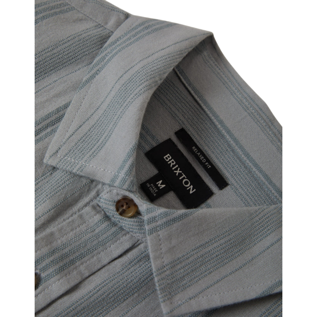 Brixton Men's Cru Striped Dobby Short Sleeve | Trooper