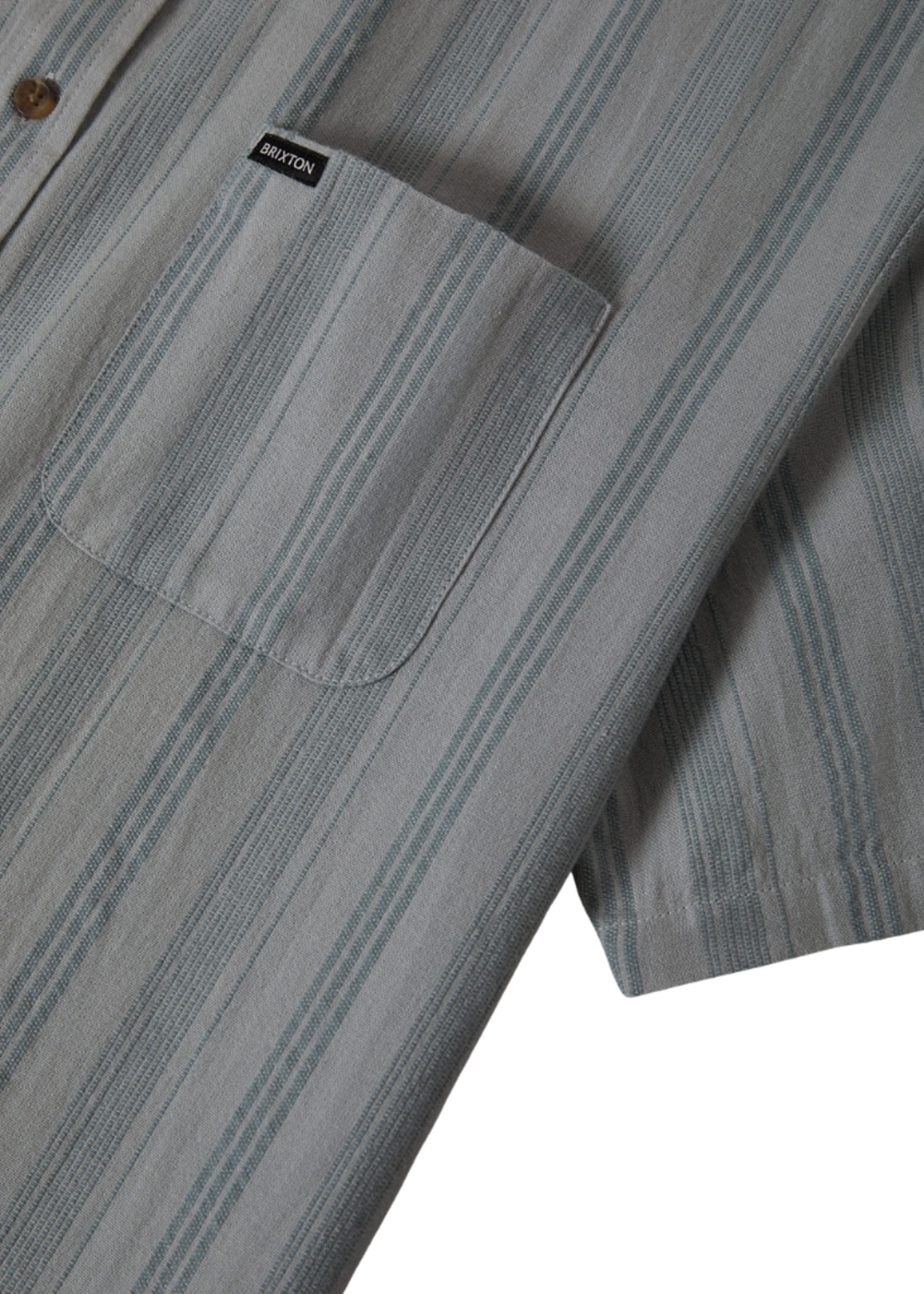 Brixton Men's Cru Striped Dobby Short Sleeve | Trooper