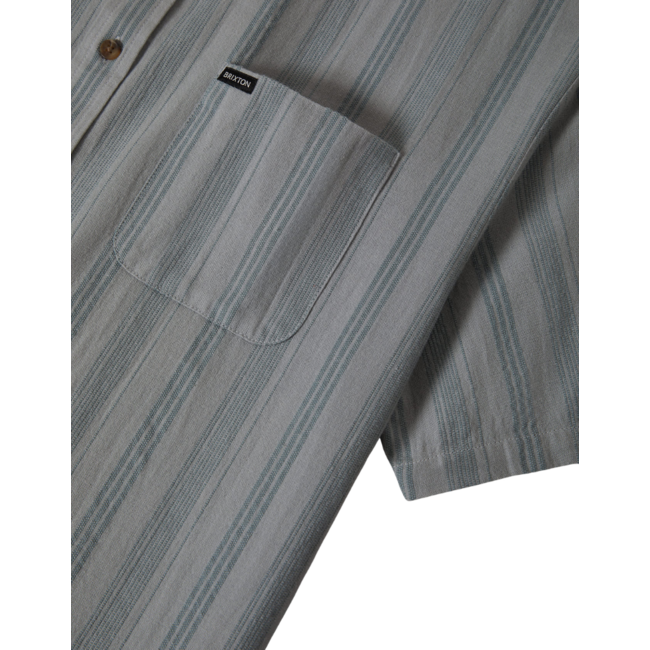 Brixton Men's Cru Striped Dobby Short Sleeve | Trooper