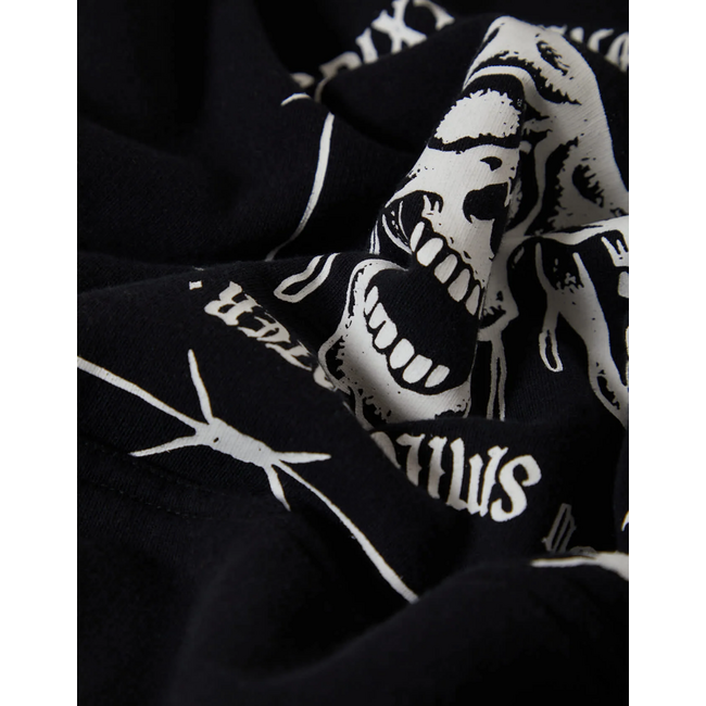 Brixton Men's Smile Always Relaxed Hoodie | Black Worn Wash