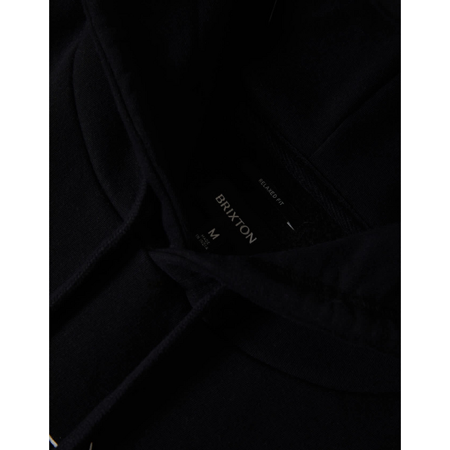 Brixton Men's Smile Always Relaxed Hoodie | Black Worn Wash