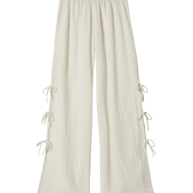 Brixton Women's Seaside Eyelet Wide Leg Pant | Off White Eyelet