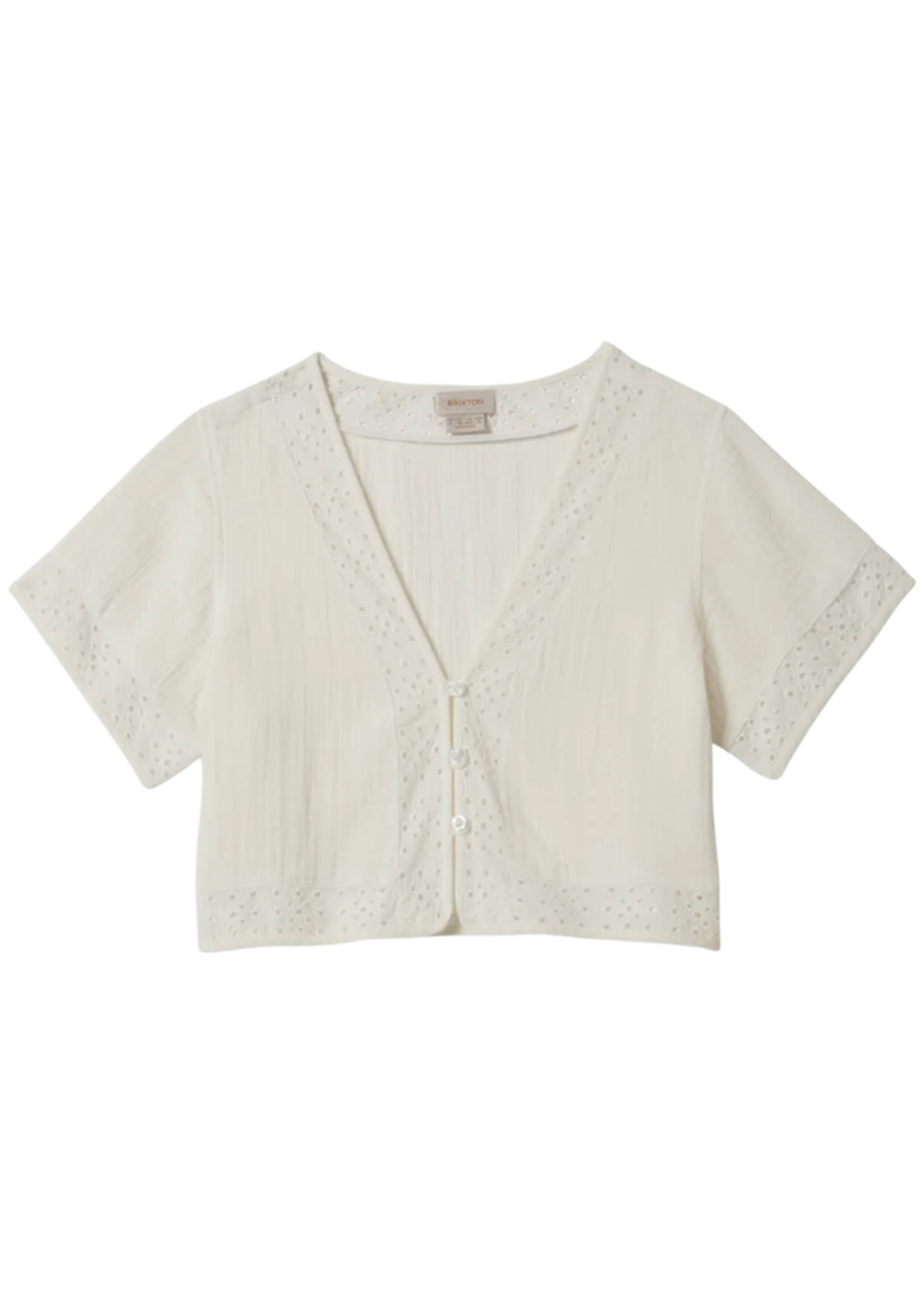 Brixton Women's Seaside Eyelet Top | Off White Eyelet