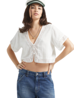 Brixton Seaside Eyelet Top | Off White Eyelet