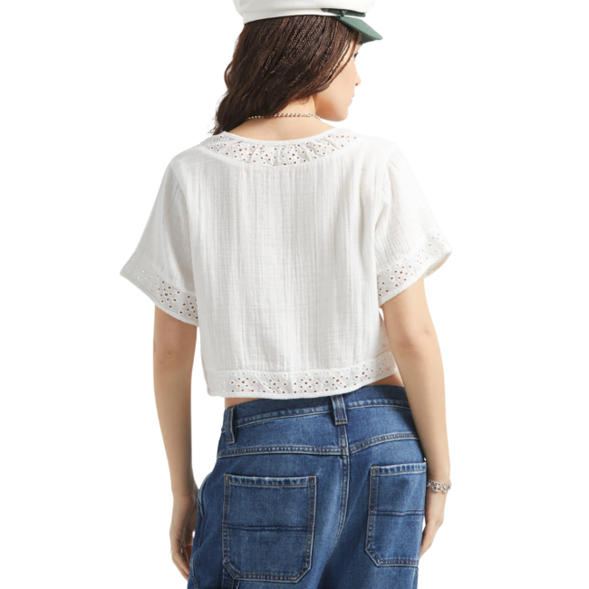 Brixton Women's Seaside Eyelet Top | Off White Eyelet