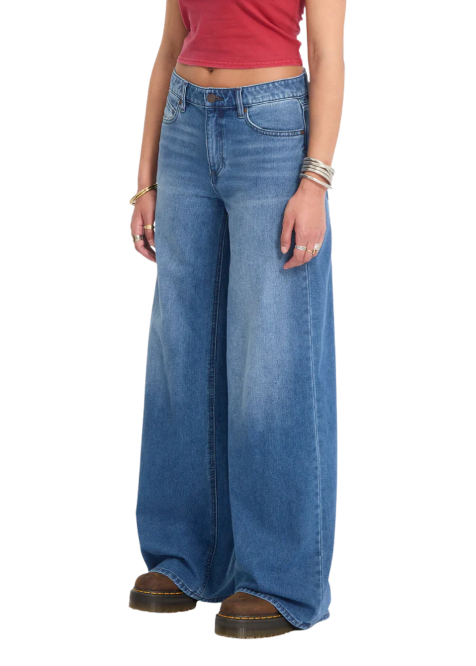 Volcom Women's Stoned BF Lowrise | Worn Light Blue