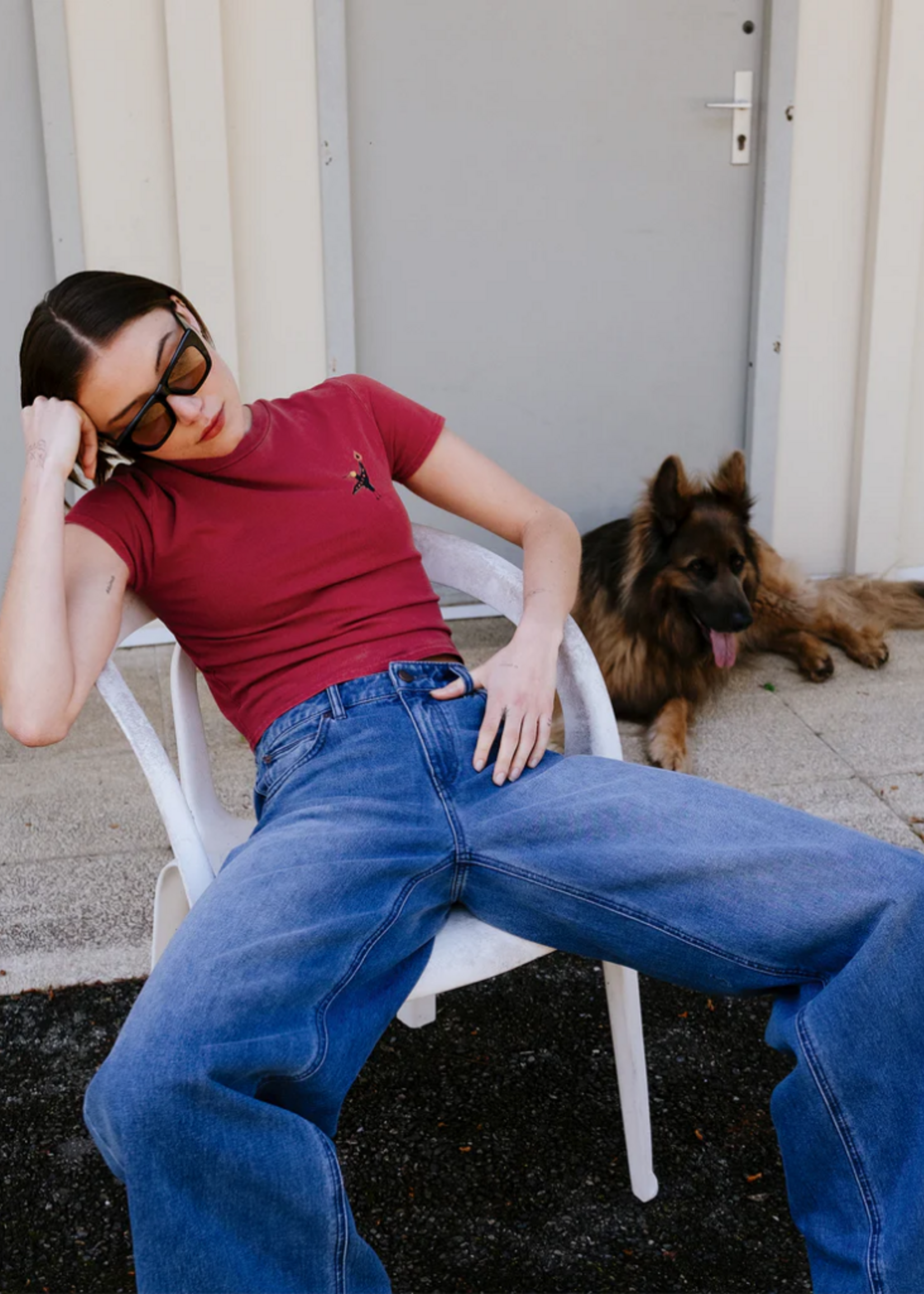 Volcom Women's Stoned BF Lowrise | Worn Light Blue