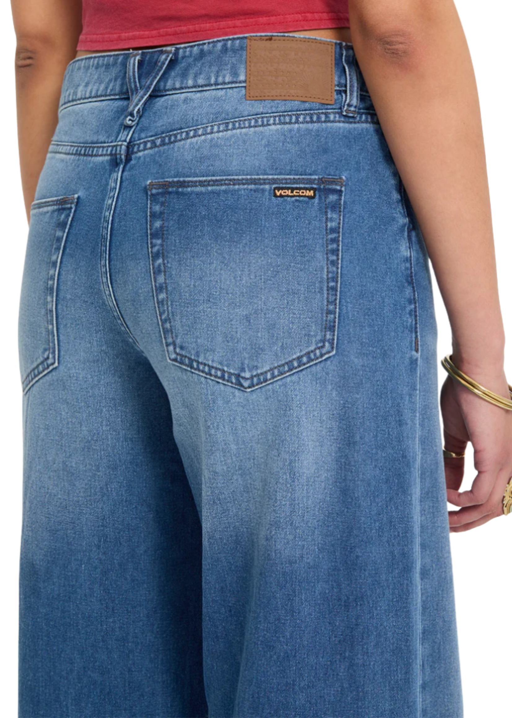 Volcom Women's Stoned BF Lowrise | Worn Light Blue