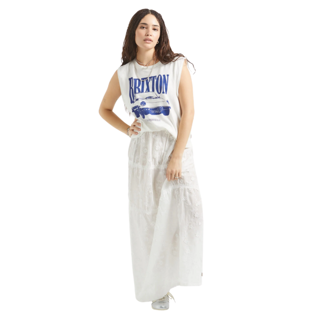 Brixton Women's Sunday Cruising Club Muscle Tank | Vintage White