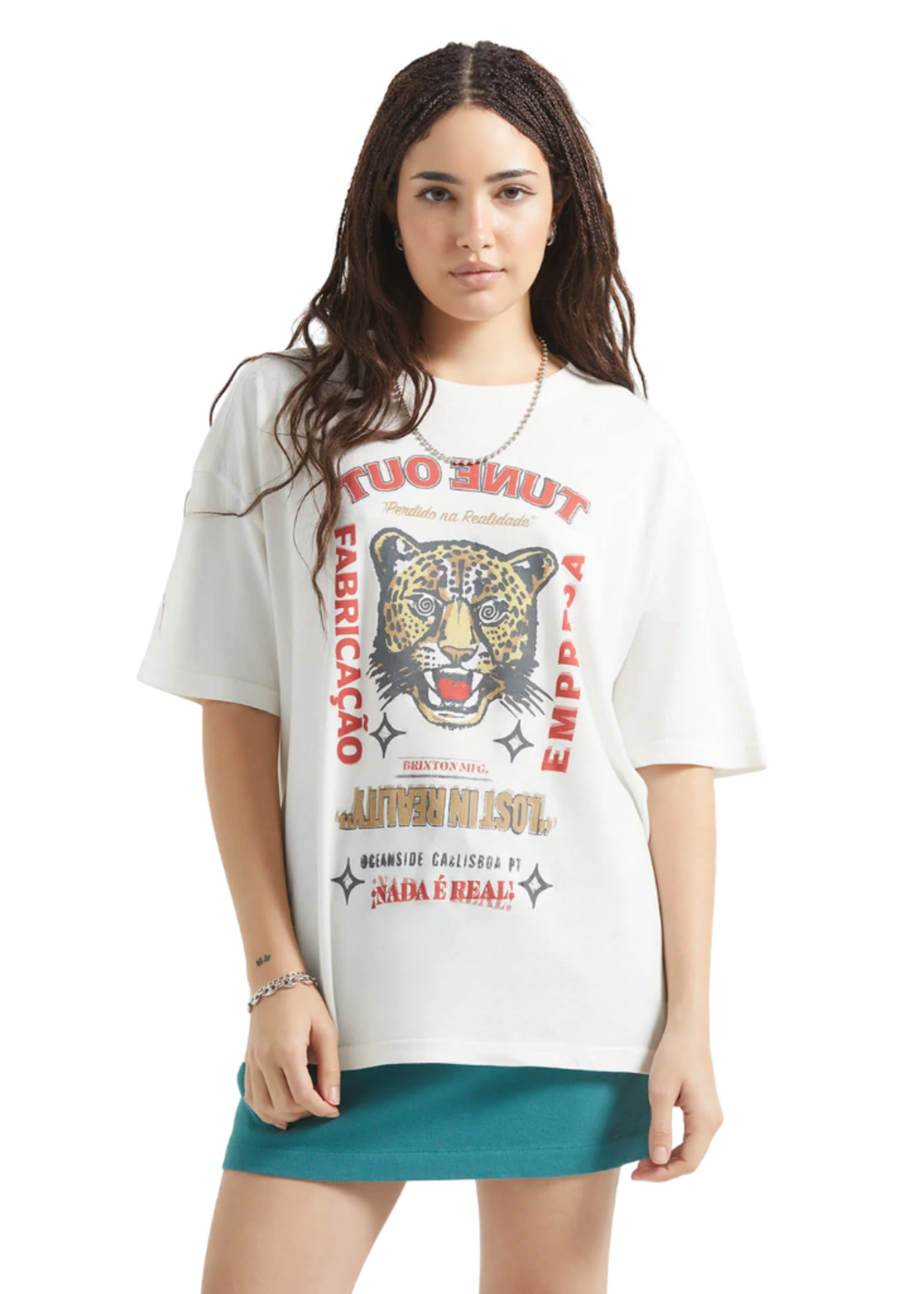 Brixton Women's The Getaway Oversized BF Tee | Vintage White