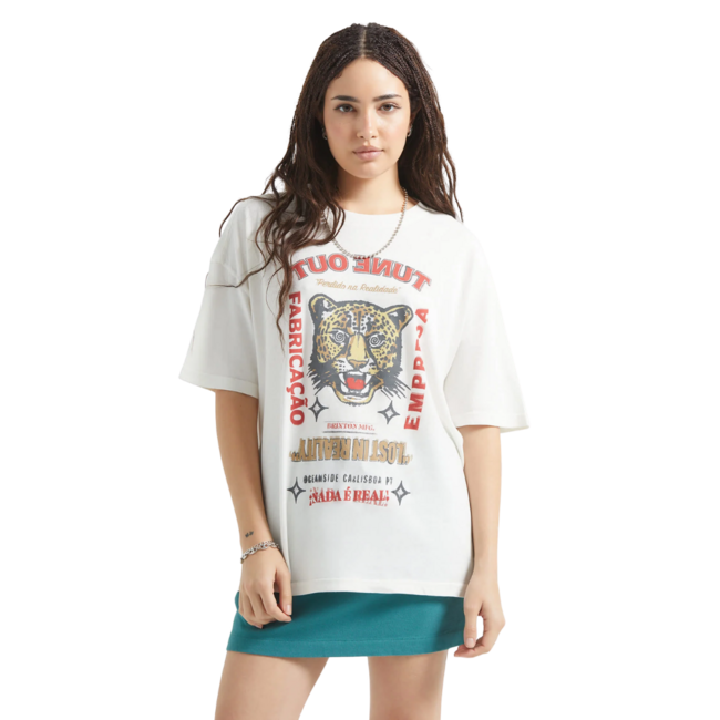 Brixton Women's The Getaway Oversized BF Tee | Vintage White