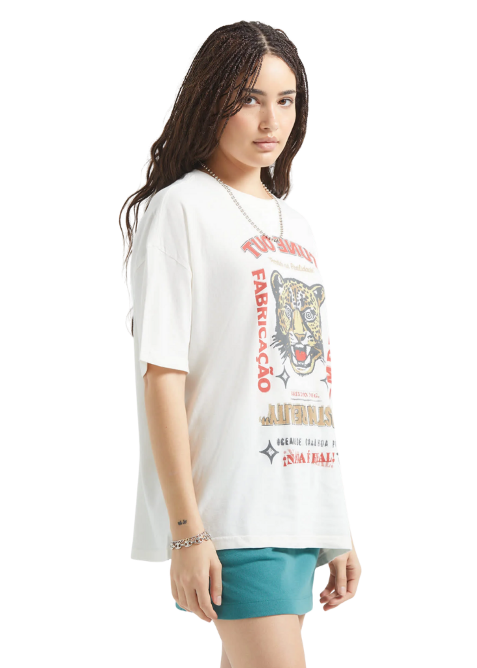 Brixton Women's The Getaway Oversized BF Tee | Vintage White