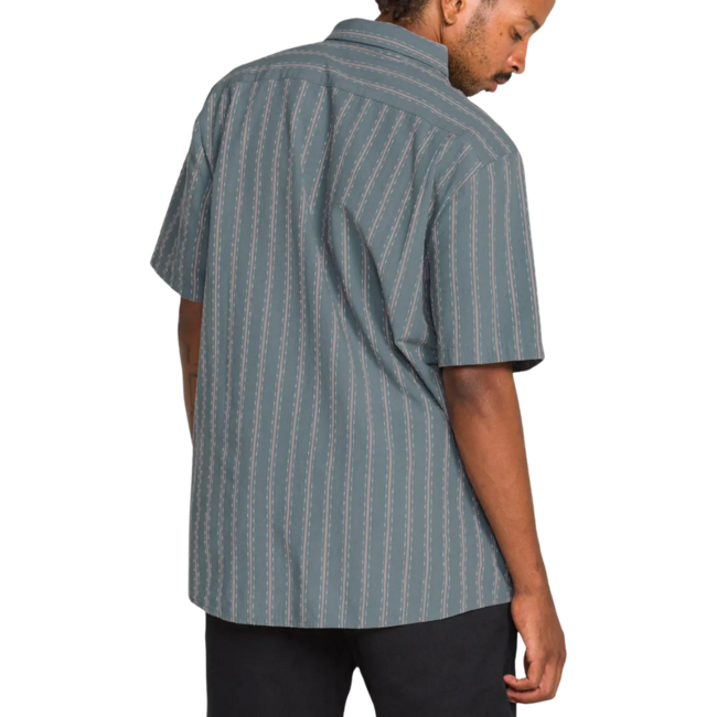 Volcom Men's Sato Stripe Short Sleeve Shirt