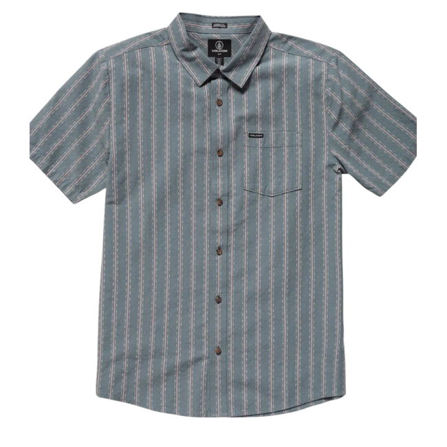 Volcom Men's Sato Stripe Short Sleeve Shirt