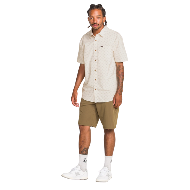 Volcom Men's Bankstone II Short Sleeve Button-Up