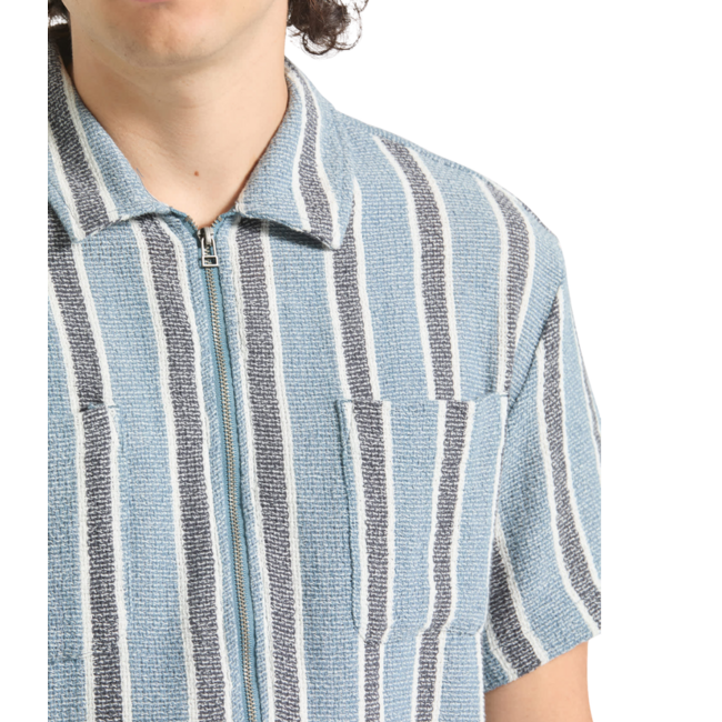 Brixton Men's The Dexter Textured Stripe Shirt