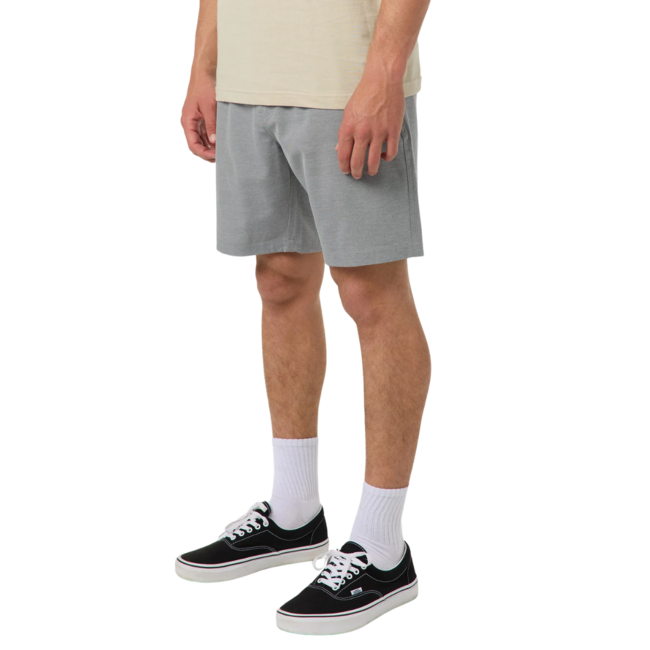 O'Neill Men's Reserve Light Check Elastic Waist 18" Hybrid Short