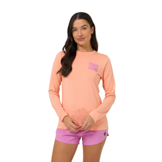 Salty Crew Rise And Smile UPF 50 Sunshirt | Papaya