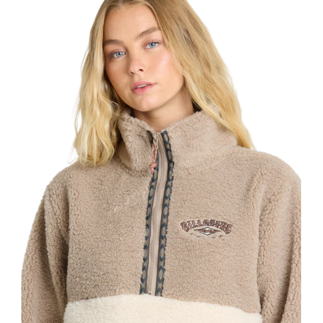 Billabong Women's Horizon Sherpa Mock Neck 1/4 Zip