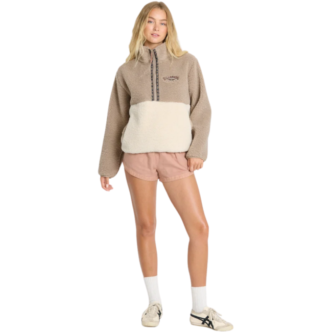 Billabong Women's Horizon Sherpa Mock Neck 1/4 Zip