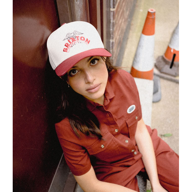 Brixton Banner Snapback | Whitecap Dark Brick