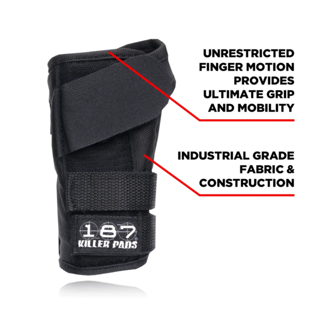 187 Killer Pads Pro Wrist Guards - XL | Black