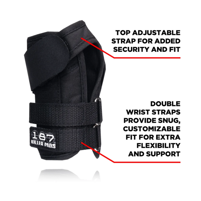 187 Killer Pads Pro Wrist Guards - XL | Black
