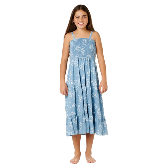 Rip Curl Girl's Tropical Dawn Maxi Dress | Washed Blue